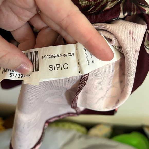 Burgundy Flower Dress - Picture 3 of 3